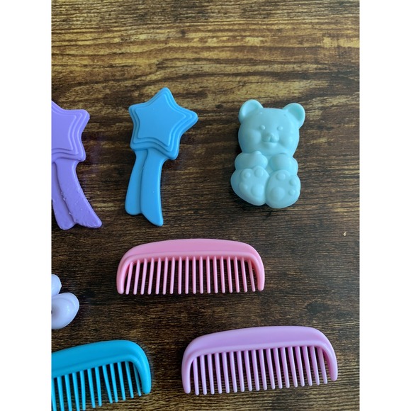 Vintage My Little Pony COMB BRUSH Lot Of 8 Flower Star Whale Bear MLP - Picture 3 of 4